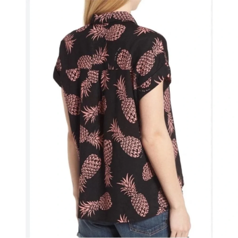 Rails Whitney Shirt Pineapple Pinya Print Linen Blend Sz S - Picture 16 of 16
